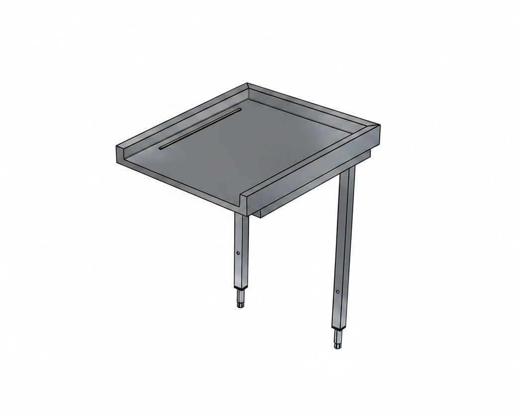 Electrolux Professional Edelstahl-Zu- und Ablauftisch für Haubenspülmaschine, 600 mm, PNC 865302