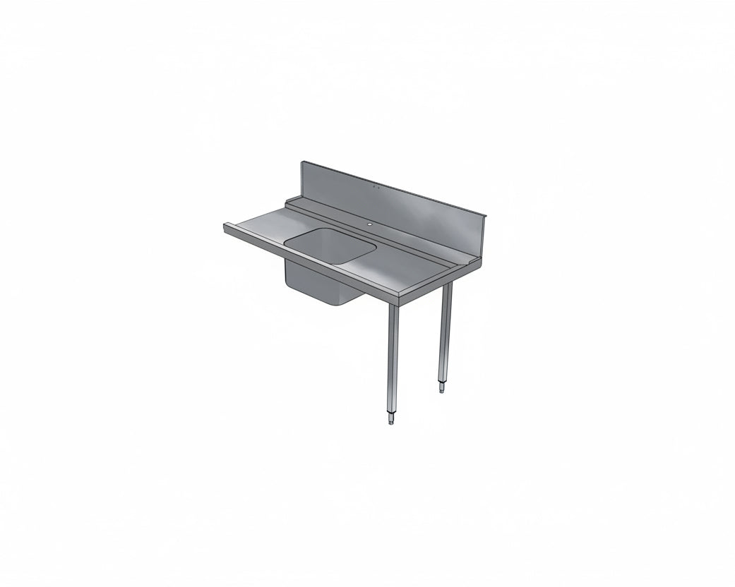 Electrolux Edelstahl-Vorspültisch 1200 mm mit Becken und Spritzschutz